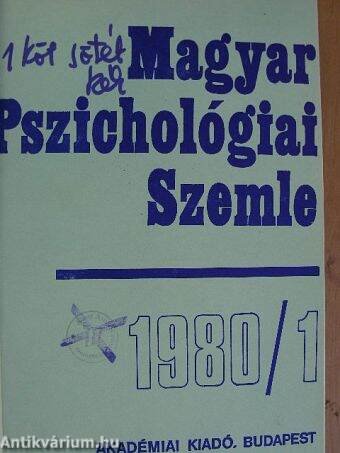 Magyar Pszichológiai Szemle 1980/1-6.