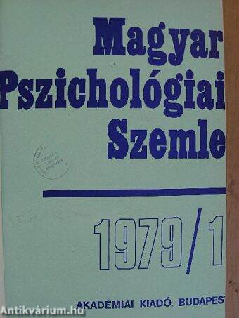 Magyar Pszichológiai Szemle 1979/1-6.