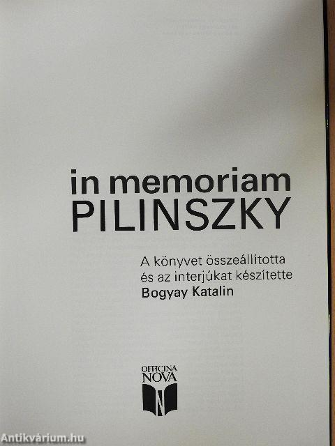 In memoriam Pilinszky