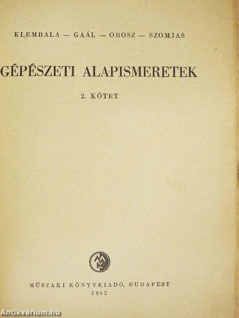 Gépészeti alapismeretek 2.