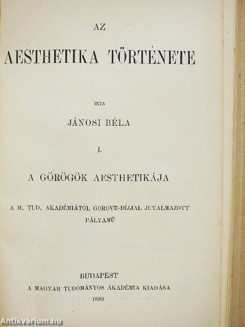Az aesthetika története I-III.