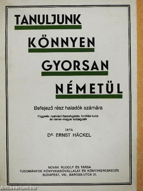 Tanuljunk könnyen, gyorsan németül!