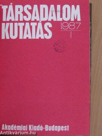 Társadalomkutatás 1987/1-4.