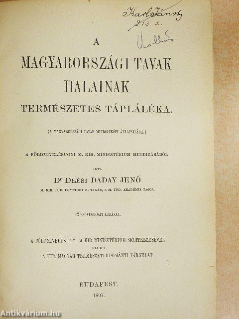 A magyarországi tavak halainak természetes tápláléka