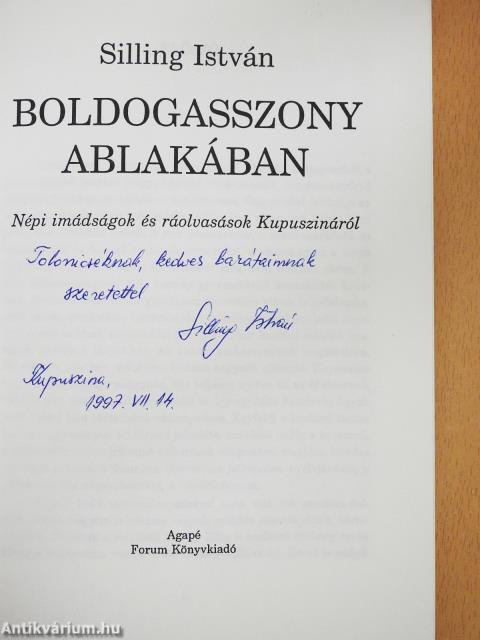 Boldogasszony ablakában (dedikált példány)