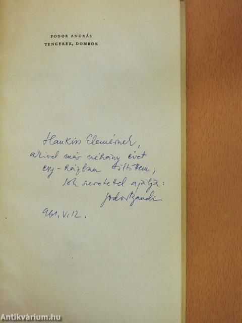 Tengerek, dombok (dedikált példány)