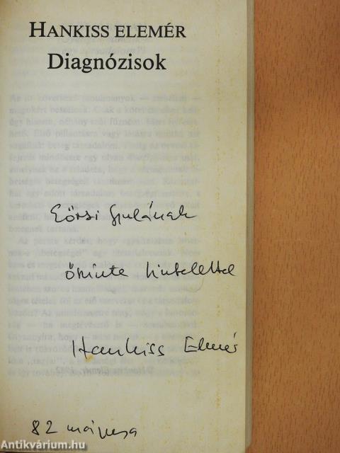 Diagnózisok (dedikált példány)