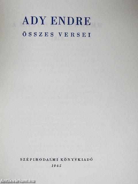 Ady Endre összes versei I-II.