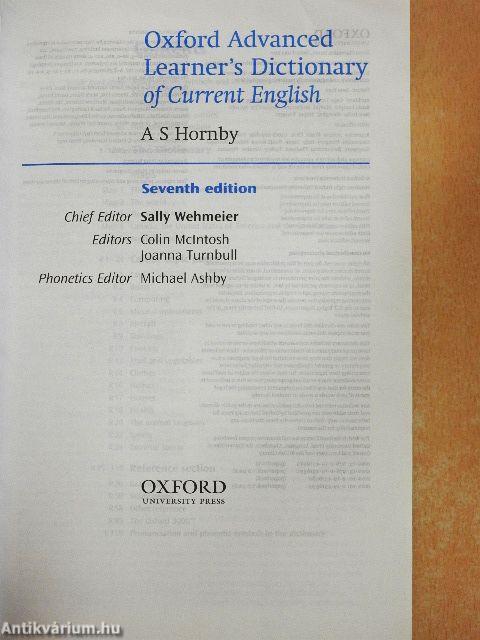 Oxford Advanced Learner's Dictionary of Current English - CD-vel