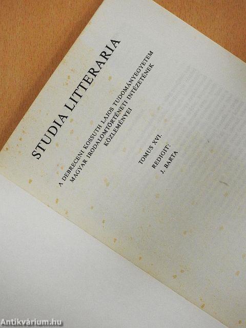 Studia Litteraria Tomus XVI.