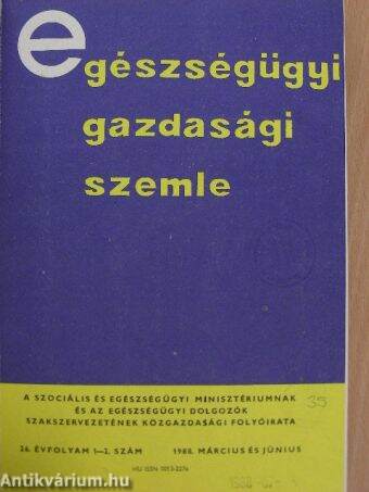 Egészségügyi Gazdasági Szemle 1988. 1-4.