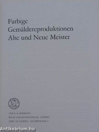 Farbige Gemäldereproduktionen (Seemann-katalog)