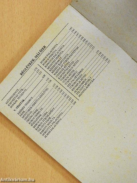 Régi étkek, mai ízek 