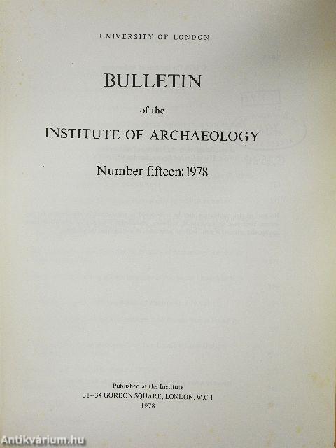 Bulletin of the Institute of Archaeology