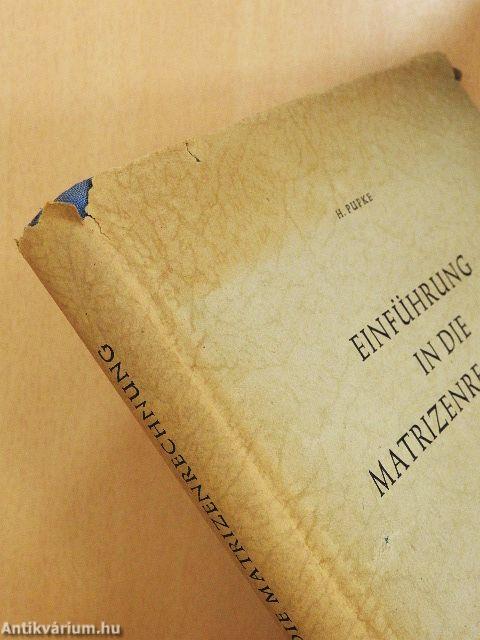 Einführung in die Matrizenrechnung