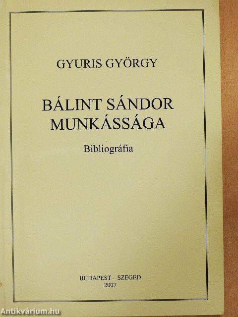 Bálint Sándor munkássága