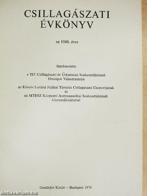 Csillagászati Évkönyv 1980