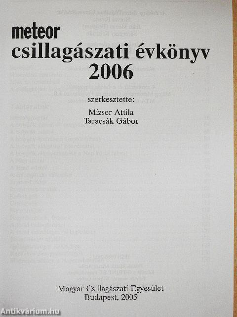 Meteor csillagászati évkönyv 2006