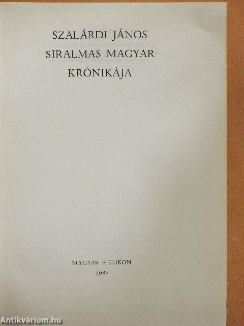 Szalárdy János siralmas magyar krónikája