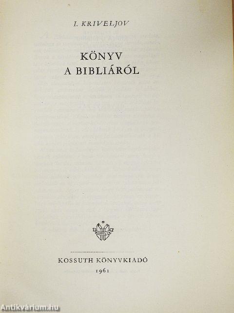 Könyv a Bibliáról