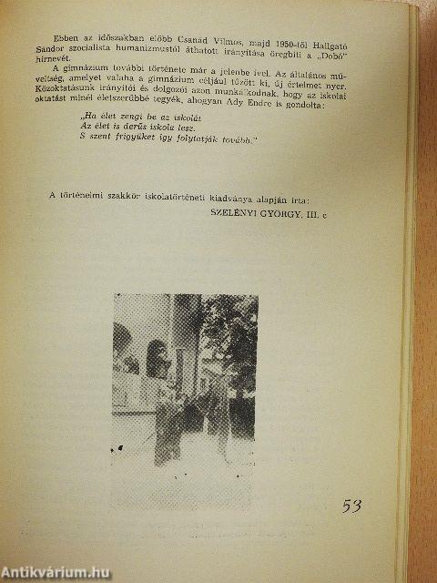 Az egri Dobó István Gimnázium és Erdészeti Szakközépiskola évkönyve 1973-74