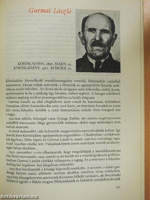 A forradalmi munkásmozgalom Békés megyei harcosai