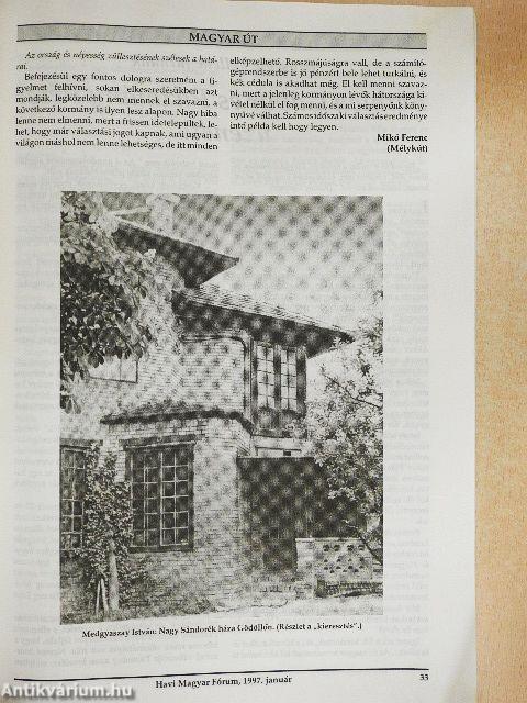 Havi Magyar Fórum 1997. január-december