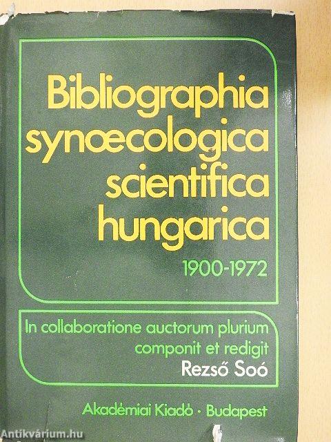 Bibliographia synoecologica scientifica hungarica 1900-1972