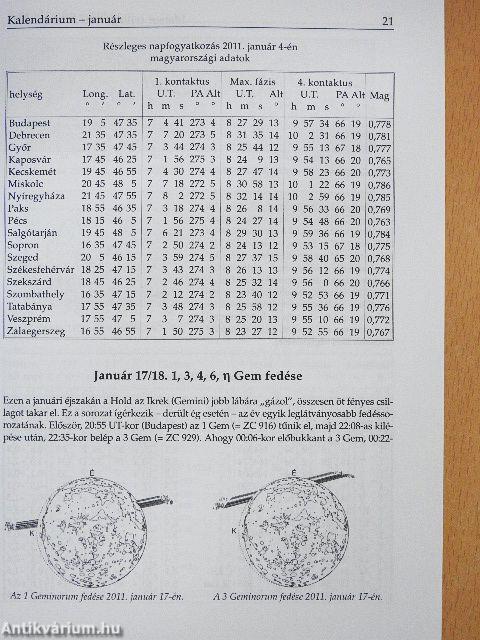 Meteor csillagászati évkönyv 2011