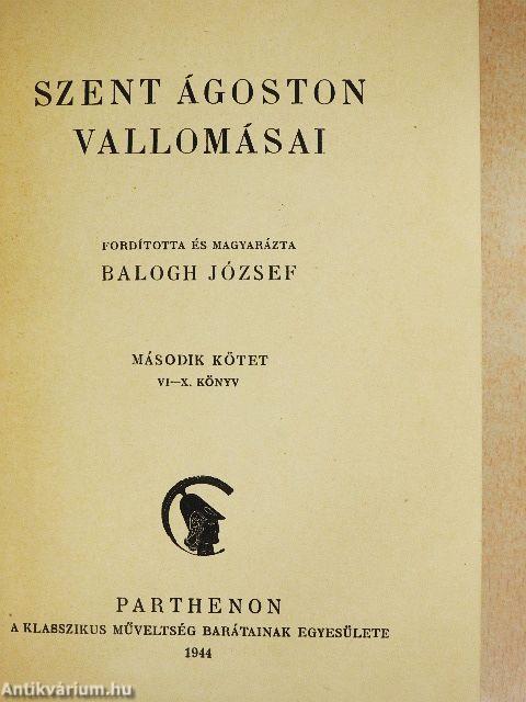 Szent Ágoston vallomásai I-II.