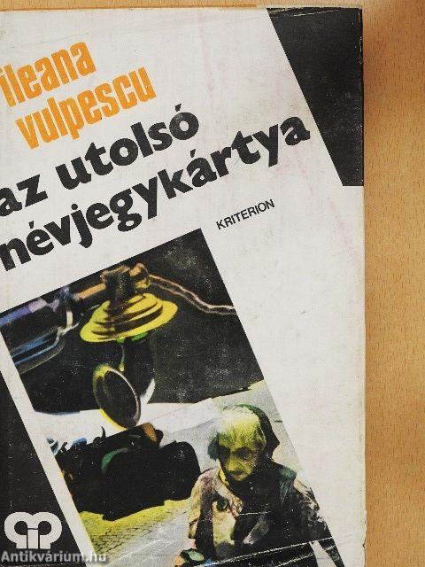 Az utolsó névjegykártya