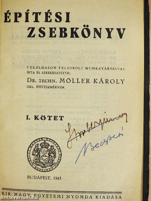 Építési zsebkönyv I-II.