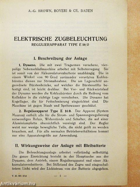 Elektrische Zugbeleuchtung