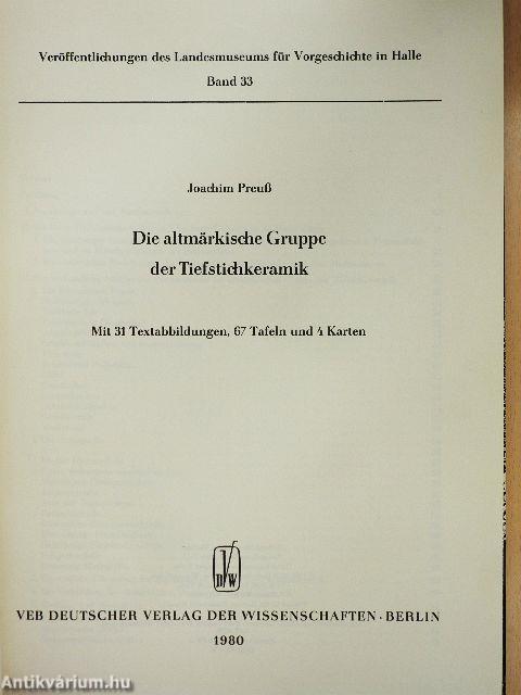 Die altmärkische Gruppe der Tiefstichkeramik