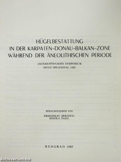 Hügelbestattung in der Karpaten-Donau-Balkan-Zone Während der Aneolithischen Periode