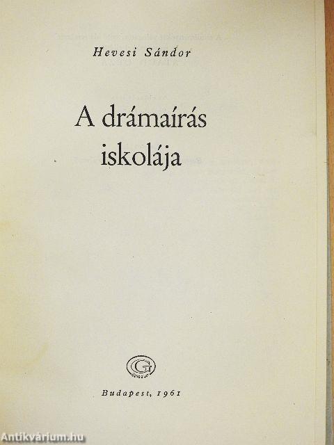 A drámaírás iskolája
