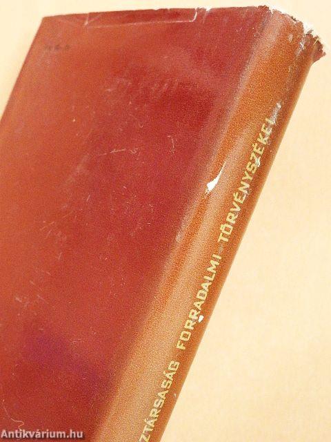 A tanácsköztársaság forradalmi törvényszékei