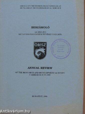 Beszámoló az 1995. évi kutatási-fejlesztési tevékenységről