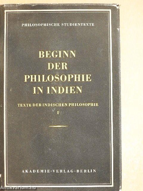 Beginn der Philosophie in Indien