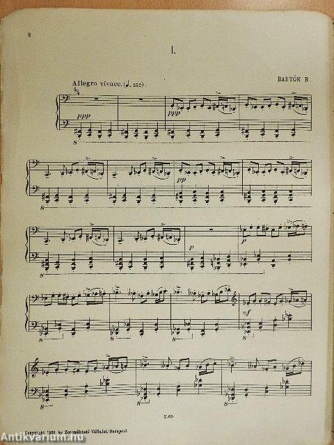 Két román tánc zongorára