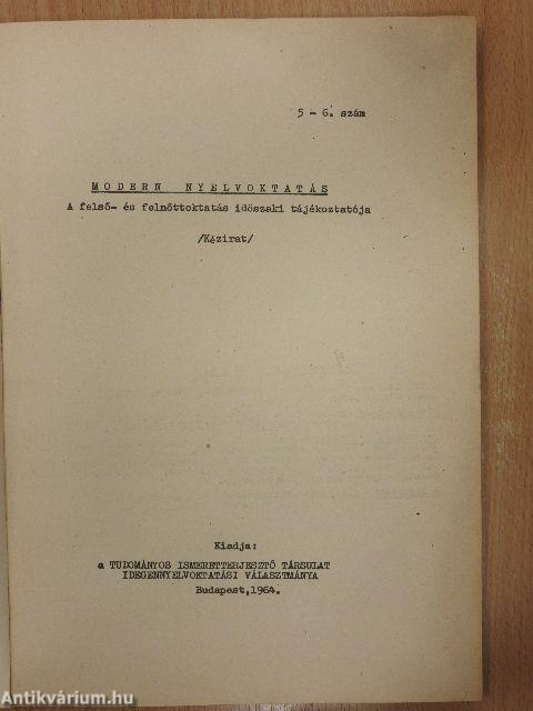 Modern nyelvoktatás 1964/5-6.