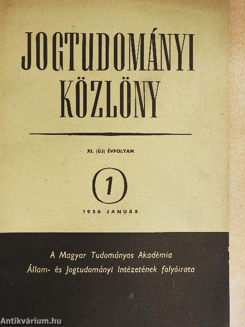 Jogtudományi Közlöny 1956. január