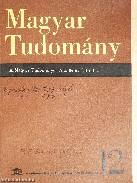 Magyar tudomány 1966. december