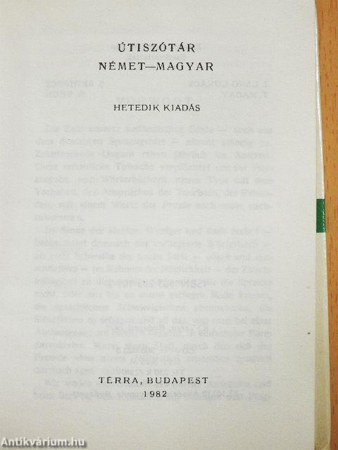 Magyar-német/német-magyar útiszótár