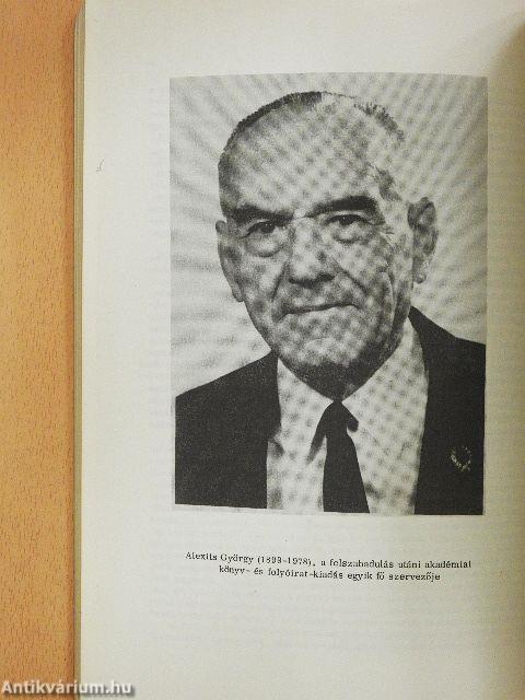 Fejezetek az akadémiai könyv- és folyóiratkiadás történetéből