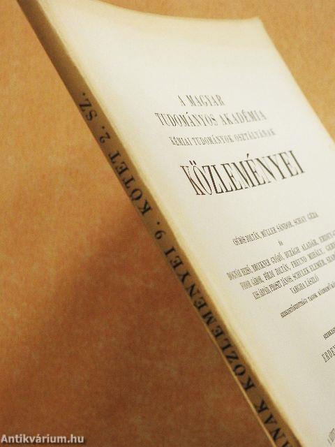 A Magyar Tudományos Akadémia Kémiai Tudományok Osztályának Közleményei 1957/2.