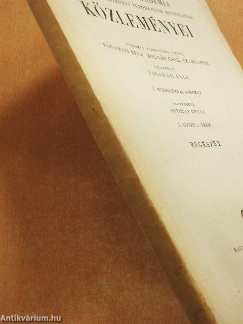Magyar Tudományos Akadémia II. Társadalmi-történeti Tudományok Osztályának Közleményei 1951/1.
