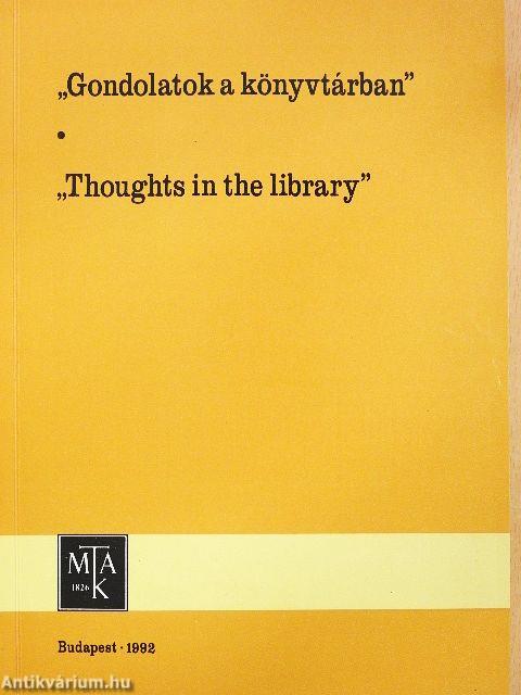 "Gondolatok a könyvtárban"