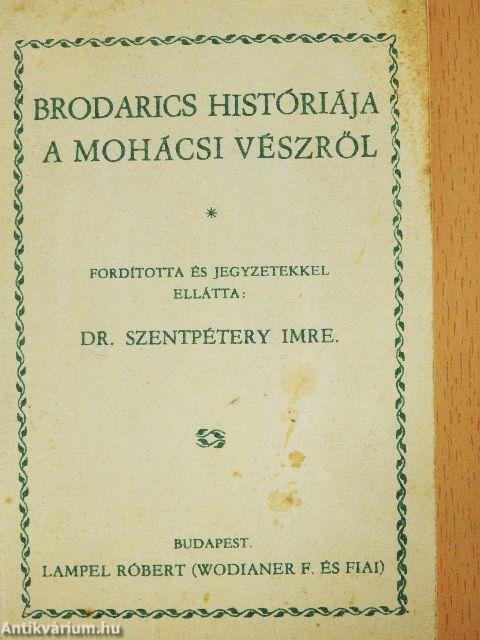 Brodarics históriája a mohácsi vészről