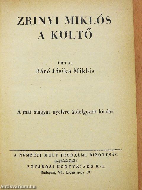 Zrinyi Miklós a költő